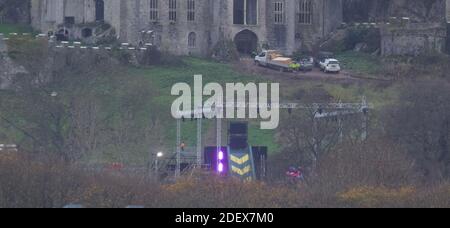 Il castello di Gwrych ha istituito il ciclone per essere un processo di celebrità Credit foto d'azione Ian Fairfrate/Alamy Foto Stock