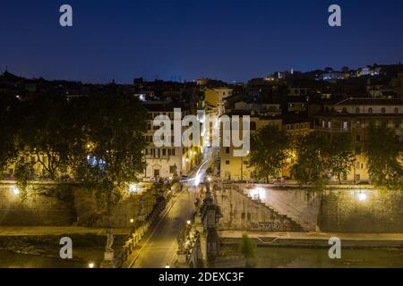 Ponte Sant'Angelo Roma Centro storico Foto Stock