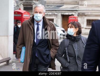 Londra, Regno Unito. 2 dicembre 2020. Michel Barnier, capo negoziatore dell'UE, a Westminster per i colloqui con Sir David Frost. Credit: Mark Thomas/Alamy Live News Foto Stock