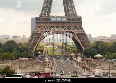 La Torre Eiffel a Parigi Francia Foto Stock