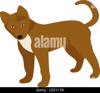 Illustrazione vettoriale. Carino vettore cartone animato cane cucciolo Illustrazione Vettoriale