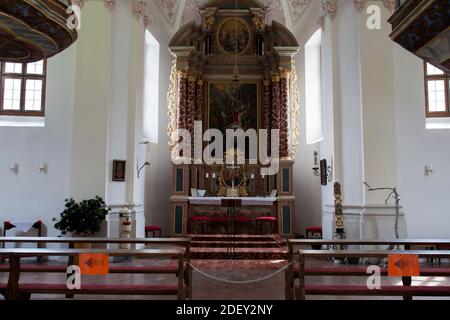 St Bartolomew's, Königssee, Berchtesgaden National Park, Berchtesgadener Land, alta Baviera, Baviera, Germania, Europa Foto Stock