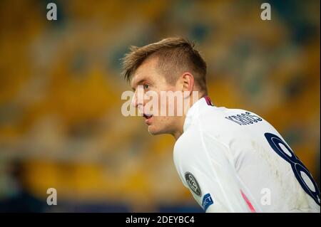 KIEV, UCRAINA - 1 DICEMBRE 2020: Toni Kroos. La partita di calcio del Gruppo B della UEFA Champions League FC Shakhtar Donetsk vs Real Madrid FC Foto Stock