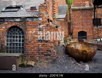 Vecchi edifici industriali al Black Country Living Museum in Dudley West Midlands Inghilterra Foto Stock