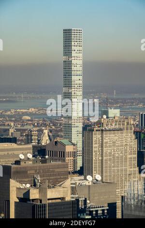 Vista dalla piattaforma di osservazione Edge, Hudson Yards, New York, USA Foto Stock