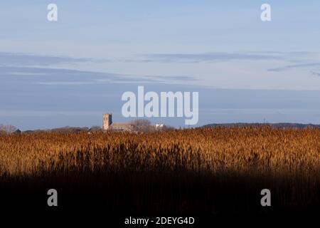 Passeggiata invernale su Hengistbury. Dirigiti verso Mudeford Spit a Christchurch Dorset. 01 dicembre 2020. Foto: Neil Turner Foto Stock