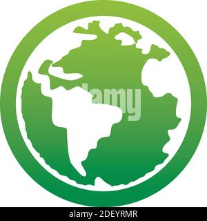 Icona pianeta vettoriale Terra. Icona pianeta piano Terra. Disegno piatto illustrazione vettoriale per banner web, web e mobile, infografiche. Icona Ecologia vettoriale di Illustrazione Vettoriale