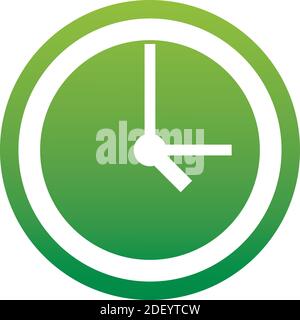Icona di un set in stile piatto alla moda isolato su sfondo bianco. Simbolo retro mobile sul pulsante di sfumatura verde per il design del sito Web, il logo, l'app, l'interfaccia utente. Illustrazione Vettoriale