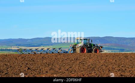 Inverno aratura Scenic Scozia Farming Foto Stock