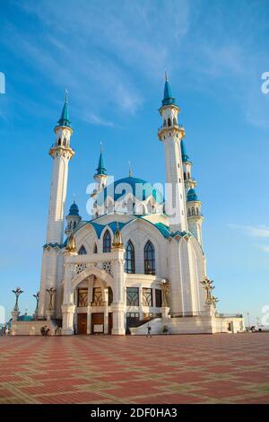 La moschea Kul-Sharif nel Cremlino di Kazan in Tatarstan, Russia Foto Stock