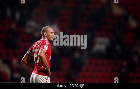 Darren Pratley di Charlton Athletic reagisce dopo la partita del campionato Sky Bet alla Valley, Londra. Foto Stock