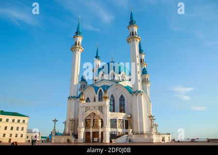 La moschea Kul-Sharif nel Cremlino di Kazan in Tatarstan, Russia Foto Stock