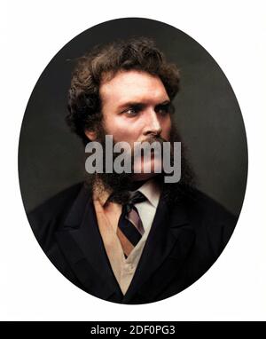 1880 ca , Londra , GRAN BRETAGNA : il pittore scoscese THOMAS FAED ( 1826 – 1900 ). Foto di Lock & Whitfield. , Londra . COLORIZZATO DIGITALMENTE . - SCOZIA - barba - barba - favoriti - baffi - baffi - ARTE - ARTI VISIVE - ARTE - Grand Bretagna - RITRATTO - STORIA - FOTO STORICHE - colletto - cravatta - colletto - cravatta --- Archivio GBB Foto Stock