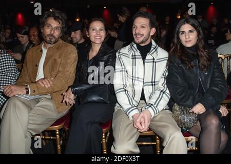 Vincent Elbaz, Virginie Ledoyen, Vincent Dedienne e Geraldine Nakache partecipano allo spettacolo Ami Alexandre Mattiussi Menswear Autunno/Inverno 2020-2021 come parte della settimana della Moda di Parigi, in Francia, il 14 gennaio 2020. Foto di Aurore Marechal/ABACAPRESS.COM Foto Stock