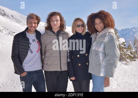 Ruben Alves, Stefi Celma, Pascale Arbillot, Alexandre Wetter partecipa a una fotocellula per il film Miss durante il 23° Festival de l'Alpe d'Huez Comedy Film di Alpe d Huez, Francia, il 18 gennaio 2020. Foto di Julien Reynaud/APS-Medias/ABACAPRESS.COM Foto Stock
