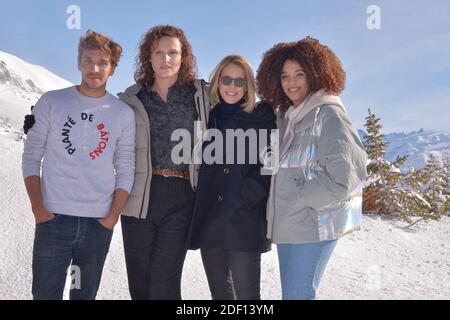 Ruben Alves, Stefi Celma, Pascale Arbillot, Alexandre Wetter partecipa a una fotocellula per il film Miss durante il 23° Festival de l'Alpe d'Huez Comedy Film di Alpe d Huez, Francia, il 18 gennaio 2020. Foto di Julien Reynaud/APS-Medias/ABACAPRESS.COM Foto Stock