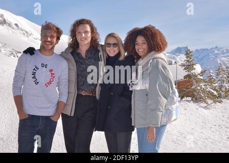 Ruben Alves, Stefi Celma, Pascale Arbillot, Alexandre Wetter partecipa a una fotocellula per il film Miss durante il 23° Festival de l'Alpe d'Huez Comedy Film di Alpe d Huez, Francia, il 18 gennaio 2020. Foto di Julien Reynaud/APS-Medias/ABACAPRESS.COM Foto Stock