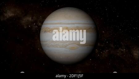 Pianeta Giove. pianeta 3d fotorealistico. Foto Stock