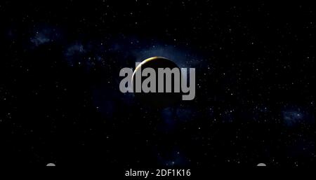 Pianeta Giove. pianeta 3d fotorealistico. Foto Stock