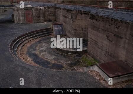 Supporto 'Display Gun', Battery Mount Vernon, Fort Hunt Park, Alexandria, Virginia Foto Stock