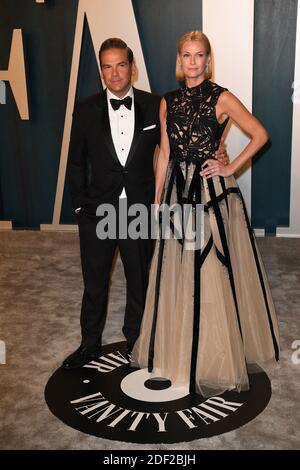 Lachlan Murdoch e Sarah Murdoch partecipano al Vanity Fair Oscar party al Wallis Annenberg Center for the Performing Arts il 09 febbraio 2020 a Beverly Hills, Los Angeles, CA, USA, 9 febbraio 2020. Foto di David Niviere/ABACAPRESS.COM Foto Stock