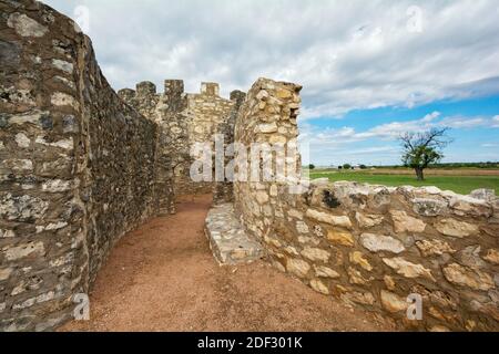 Texas, Contea di Menard, Presidio de San Saba, forte intorno alla metà del 18C Foto Stock