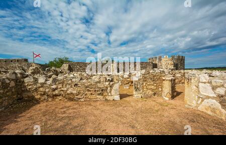 Texas, Contea di Menard, Presidio de San Saba, forte intorno alla metà del 18C Foto Stock