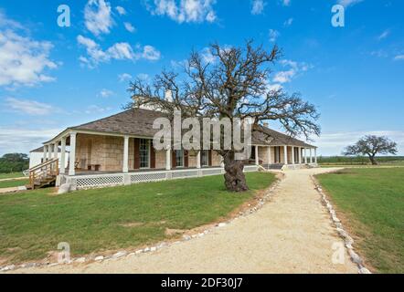 Texas Forts Trail, Fort McKavett state Historic Site, edificio dell'ospedale completato nel 1873 Foto Stock