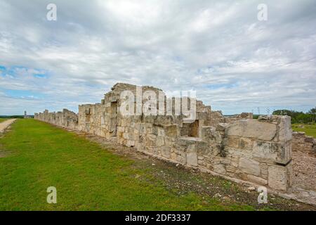 Texas Forts Trail, Fort McKavett state Historic Site, caserma n. 3 Foto Stock