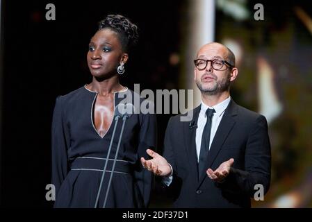 Eye Haidara, Maurice Barthelemy durante la quarantacinquesima cerimonia annuale dei Cesar Film Awards tenutasi presso la Salle Pleyel di Parigi, Francia, il 28 febbraio 2020. Foto di ABACAPRESS.COM Foto Stock