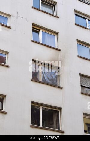 Edificio rue de Barr a Strasburgo, dove l'incendio si è svolto nella notte dal 26 febbraio 2020 al 27 febbraio 2020. Questo incendio ha causato la morte di 5 persone e 7 feriti. Il capo criminale è stato sollevato, l'indagine è in corso. 28 febbraio 2020, a Strasburgo, Francia nordorientale. Foto di Nicolas Roses/ABACAPRESS.COM Foto Stock