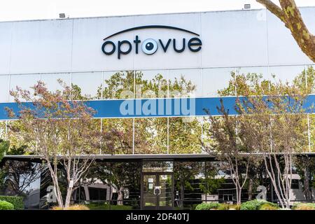 17 settembre 2020 Fremont / CA / USA - sede centrale di Optovue nella Silicon Valley; Optovue, Inc. Progetta e distribuisce dispositivi oftalmici Foto Stock