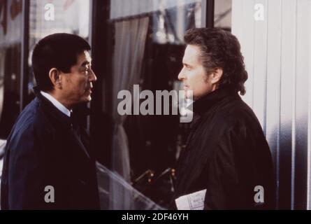 Black Rain 1989 con Michael Douglas, Andy Garcia, Kate Capshaw e Ken Takakura. Regia di Ridley Scott Foto Stock