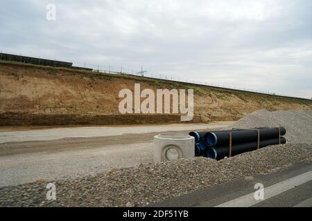 Un bellissimo scatto di costruzione scenario sul lato di la strada Foto Stock