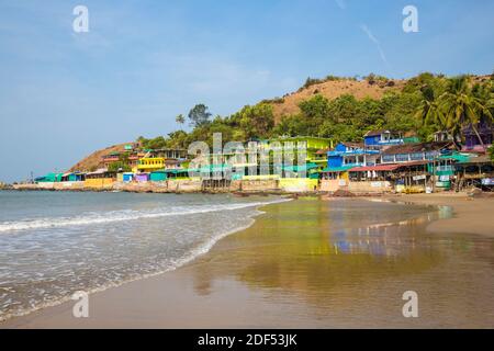 India, Goa, spiaggia di Arambol Foto Stock