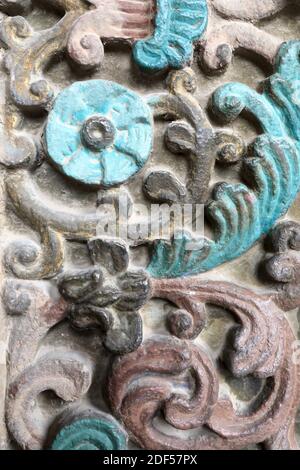 Ornamento ingresso principale della Cattedrale di Etchmiadzin, Armenia Foto Stock