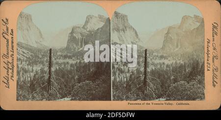 Panorama di Yosemite Valley, California., immagine, Stereographs, 1850 - 1930, Rau, William Herman (1855-1920 Foto Stock