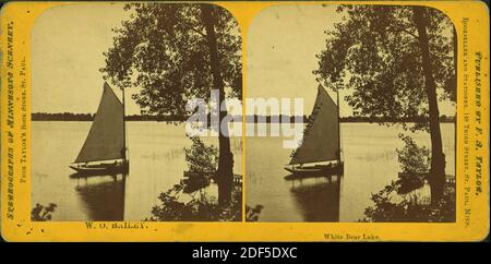 White Bear Lake., immagine fissa, Stereographs, 1850 - 1930 Foto Stock