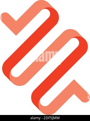 elemento vettoriale dell'icona del logo dell'intestino umano Illustrazione Vettoriale