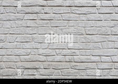 Muro di mattoni bianchi. Struttura architettonica, struttura in mattoni naturali Foto Stock