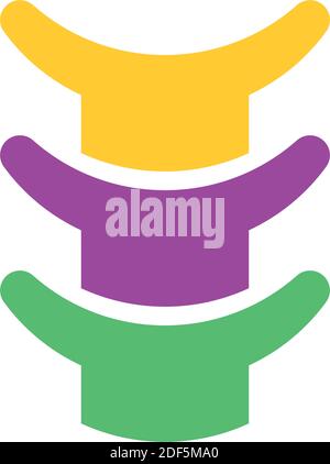 vettore dell'elemento di disegno del logo dell'icona della colonna vertebrale Illustrazione Vettoriale