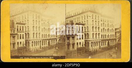 Parker House, School St., Boston, Mass., Still Image, Stereographs, 1850 - 1930 Foto Stock