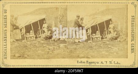 Accampamento indiano [...] Lago., immagine, Stereographs, 1850 - 1930 Foto Stock