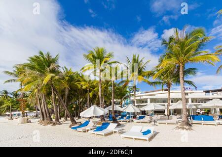 Il Discovery Shores Boracay, un hotel resort di lusso a Boracay Island, Filippine Foto Stock