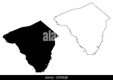 Lancaster County, Commonwealth of Pennsylvania (Stati Uniti, Stati Uniti d'America, Stati Uniti, Stati Uniti, Stati Uniti) mappa vettoriale, schizzo scrimolo Lengesc Illustrazione Vettoriale