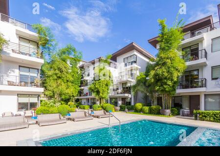 Il Discovery Shores Boracay, un hotel resort di lusso a Boracay Island, Filippine Foto Stock