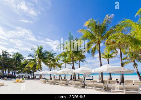 Il Discovery Shores Boracay, un hotel resort di lusso a Boracay Island, Filippine Foto Stock