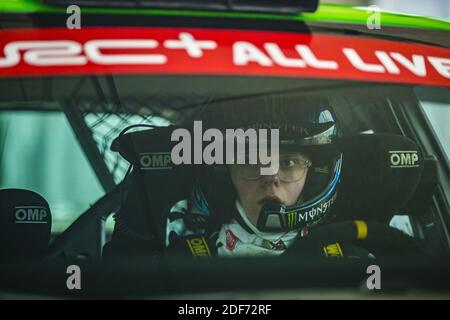 Monza, Italia. 3 dicembre 2020. SOLBERG Oliver, Volkswagen Polo GTI R5, ritratto durante il Rally ACI 2020 Monza, 7° appuntamento del Campionato FIA WRC 2020 dal 3 all'8 dicembre 2020 a Monza, Brianza in Italia - Foto Grégory Lenenmand / DPPI / LM Credit: Paola Benini/Alamy Live News Foto Stock