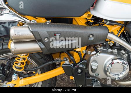 Scarico per moto Akrapovic Foto Stock