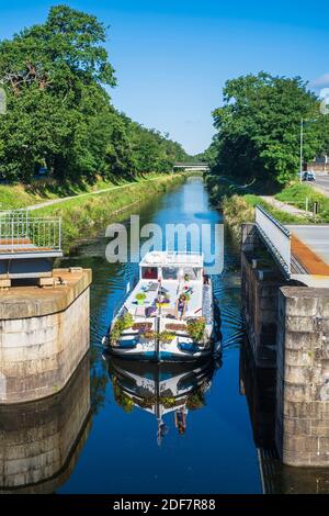 Francia, Ille-et-Vilaine, Redon, canale da Nantes a Brest Foto Stock